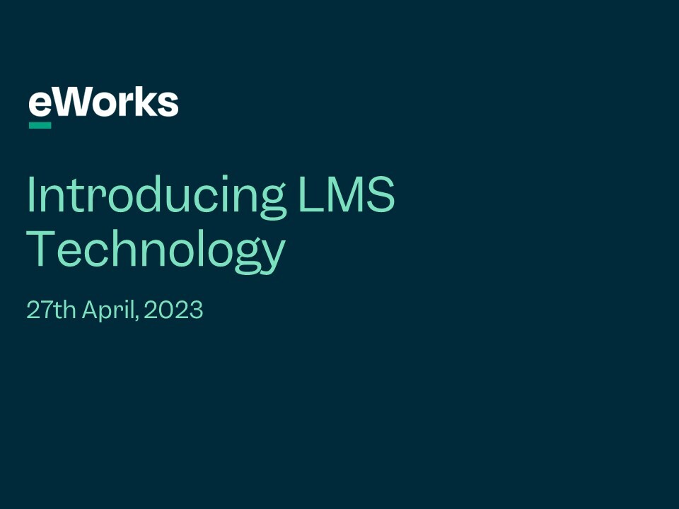 eWorks webinar cover image Introducing LMS Technology