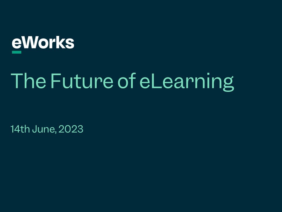 eWorks webinar cover image The Future of eLearning